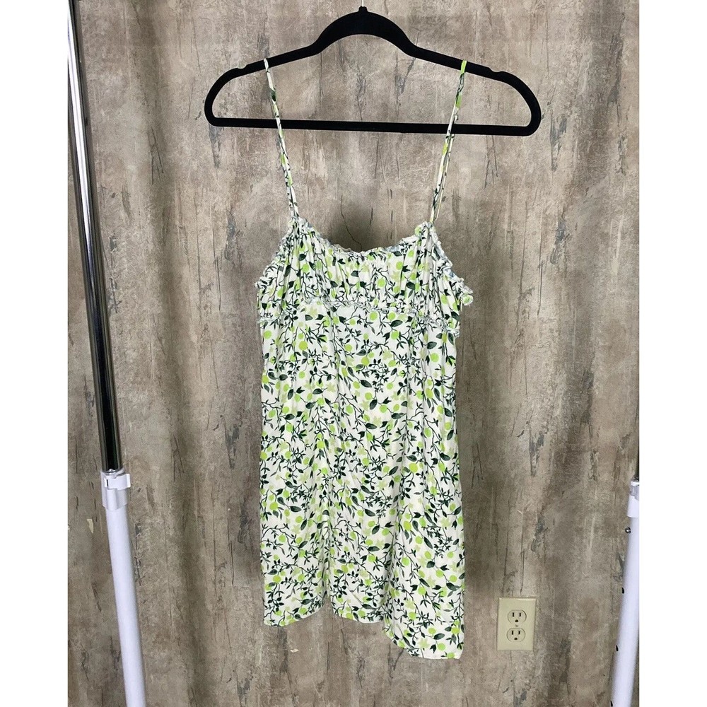 Urban Outfitters Green Floral Camisole Tunic Tank Top Large Boho